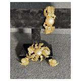 HAR 1950ï¿½s Large Leaves with Pearls Rhinestone