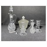 Beautiful Crystal - Fenton Candy Bowl Lidded