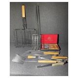 Grilling Tools , Baskets, steak knives