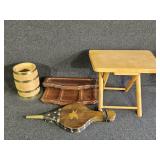 Leather and Wood Bellows, Small Barrel, Small