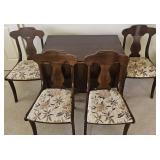 Drop leaf table and chair set