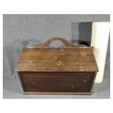 Sewing Supplies, Wooden Sewing Bin