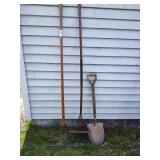 Rakes (2) and Shovel