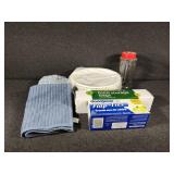 Paper Plates, Food Storage Bags, Trash Bags