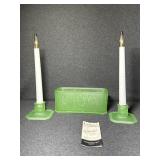 Vaseline Glass Rectangular Bulb Box