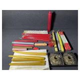 Taper Candles and (2) Wire design holders