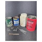 Metal roofing screws, Pop rivets, carriage bolts