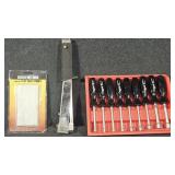 Staple gun, flat soap stone, crescent English