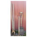 Pick Axe, Shovel, Post Hole Digger