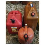 3 Plastic Gas Cans