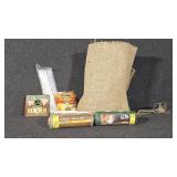 Roll of burlap, toe warmers, Jute plant string