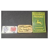 Fishing sign, John Deere sign, Big Chief