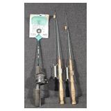 Fishing rod and fly swatter