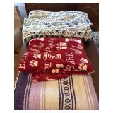 Blue and White Adult Cozy, purple Afghan, blanket