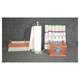 Paper towel holder, napkins holder, wallpaper