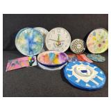 Hand painted Clocks. Hand painted Art