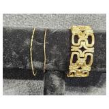 Gold Toned Bracelets(2), 14K Gold Filled Bracelet