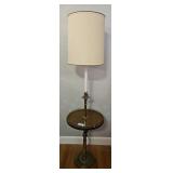 Side Table with Tall Lamp