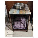 Dog Cage with Bowl