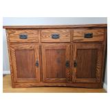 Wooden 3 Door and 3 Drawer Cabinet