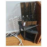 Shoe Rack, File Folders, Small Black Stand