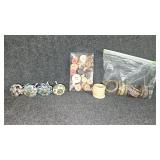 Napkin rings, drawer pulls, buttons