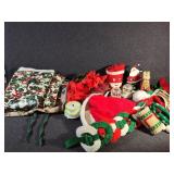 Christmas Table Cloths, Santa Hat, Ribbon