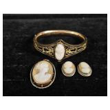 Gold Toned S.O. Bigney and Co. Bangle Bracelet,