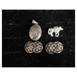 .925 Wolf Pendant, .925 Locket