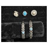 Faux Turquoise Bracelets, Rings