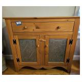 Wooden Cabinet with Tin Punched Doors
