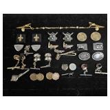 10K Gold Cufflinks, Assorted Cufflinks and Tie