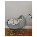 Vintage Doll Buggy with Doll