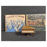 Miniature Piano Music Box, Work and Sing Book,