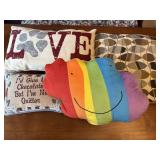 (4) Throw pillows