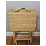 Set of 4 TV Dinner Trays with Stand