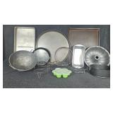 Pizza pan, bread pans, cooling racks, and more