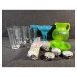 Sand Bakkel Tins, Drinking Glasses, Plastic