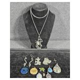 Pewter Scorpio Necklace, 12KT Gold Filled Cross