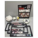 Hockey Griffins program, clock, license plate