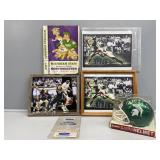 1960 MSU program, Blaine White auto(2) & helmet,