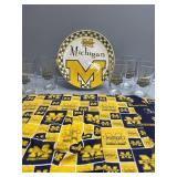 U of M Plate, Glasses from Arbyï¿½s, Placemats