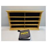 Wooden display case, U of M Cd Case