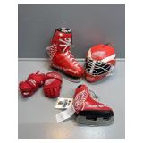 Detroit Red Wings Skates and Helmet window clings