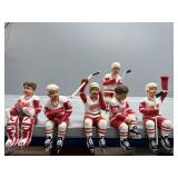 Detroit Red Wings young Boys sitting ready to play