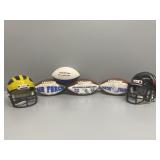 Variety of Mini Footballs and Helmets