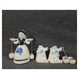 Vintage Delft Blue and White Holland Dutch Girl