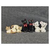 Vintage Salt and Pepper Shakers: Siamese Cats,