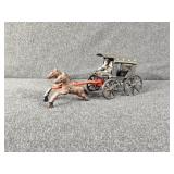 Cast Iron Horse Drawn Wagon