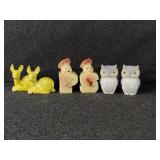 Salt and Pepper Shakers, Chef, Baby Deer and Owls